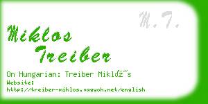 miklos treiber business card